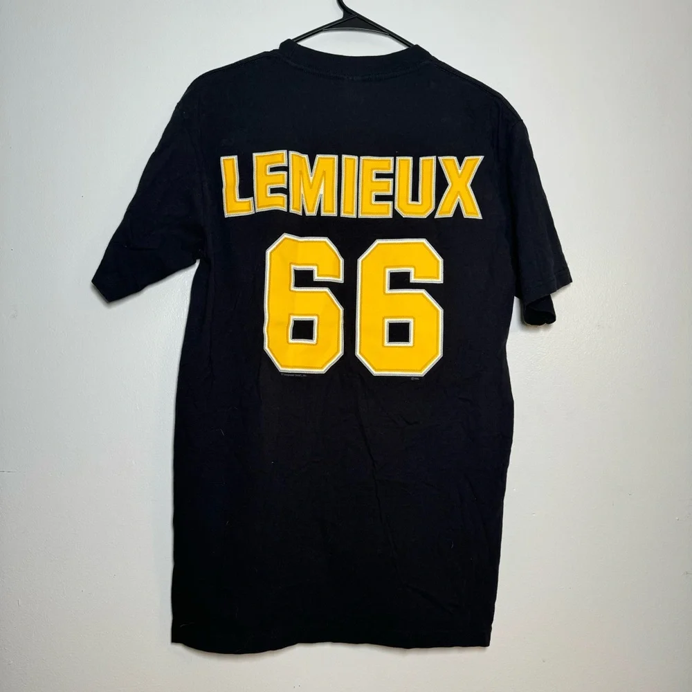 Vintage Pittsburgh Penguins Lemieux 66 NHL Hockey Lee Sport Large T-Shirt EUC - Picture 9 of 9